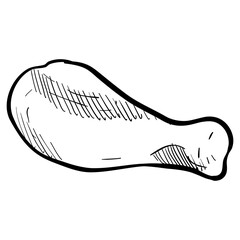 chicken thighs handdrawn illustration