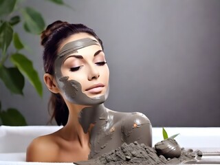woman with black painted face