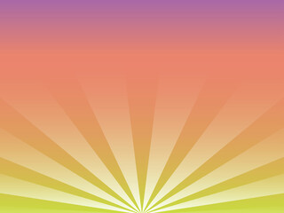 Obraz premium 鮮やかなグラデーションと集中線のカラフル背景_夕暮れイメージ