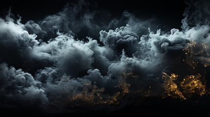 clouds of white smoke on a black background texture