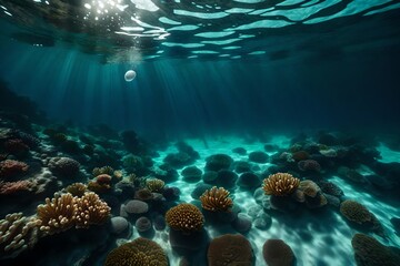 Fototapeta na wymiar underwater Textures Generated by AI Technology