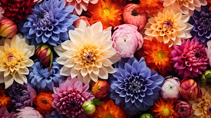Obraz na płótnie Canvas Colorful and fresh flower background