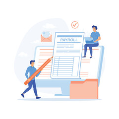 Payroll Administrative. Suitable for web landing page, ui, mobile app, editorial design, flat vector modern illustration 