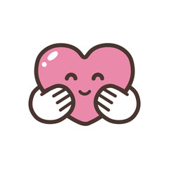 ハートを持つ手　アイコン