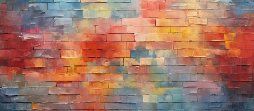 Abstract Oil Painting Abstract Brick Wall Context Surface Quality Fine Art