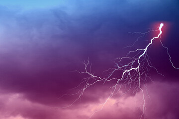 Lightning, thunder cloud dark cloudy sky
