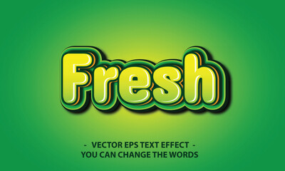 fresh text with effect illustration