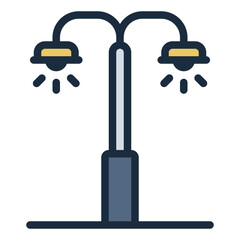 Light colorful filled line icon