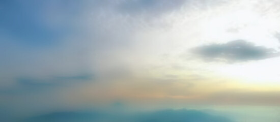 blur background of sunset among on the evening horizon