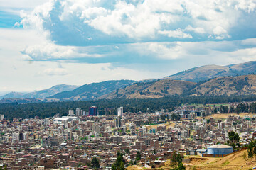 Fototapeta na wymiar view of the huancayo city
