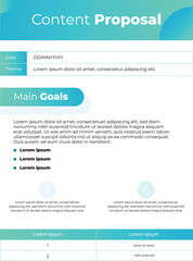 set of icons Design proposal-layout design, brochure template with concept White and blue geometric elements on white background.