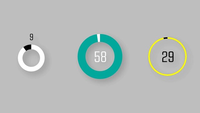 Circular Percentage Infographic with 3 Styles