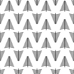 Pine Tree seamless pattern background.