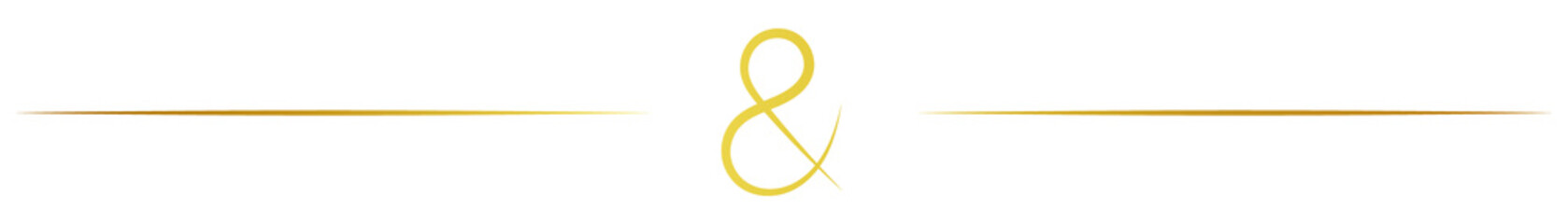 Golden luxury ampersand sign Ampersand border for printing invitations wedding card