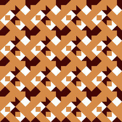 Obraz premium Seamless pattern with geometric motifs in 3 colors