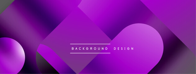 Triangles, lines and round shapes - dynamic geometric abstract background. Visual symphony of shapes and lines design for wallpaper, banner, background, landing page, wall art, invitation, prints