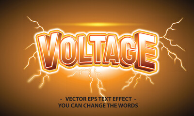 voltage text effect illustration