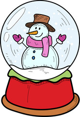 Crystal snowball deer sketch