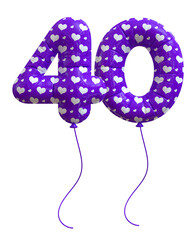 Purple Balloon Number 40