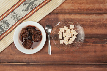 Culinary Art Figs and Cheese in the Camera Focus