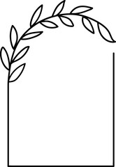 Plant square wreath illustration