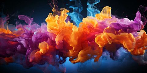 orange and blue splash