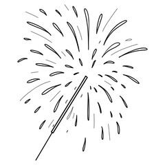 Fototapeta premium Sparkler drawing png