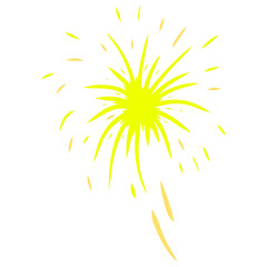 Fototapeta premium Fireworks drawing png