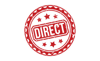 Direct rubber stamp vector illustration on white background. Direct rubber stamp.