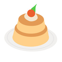 Slice of pudding cartoon 