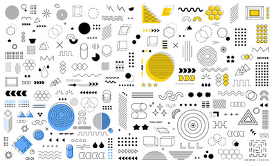 Abstract element collection. geometric vector illustration