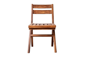 Wooden chair isolated on white with clipping path