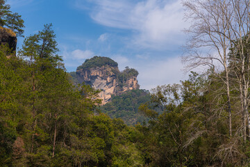 The top of the rock around Danxia formation in Wuyishan, Fujian, China