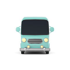 미니 버스 자동차 핑크 배경 Mini Bus Car on Pink Background