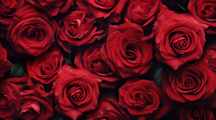 Naklejka premium red roses background for decoration