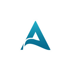 modern logo with letter A 3D shape