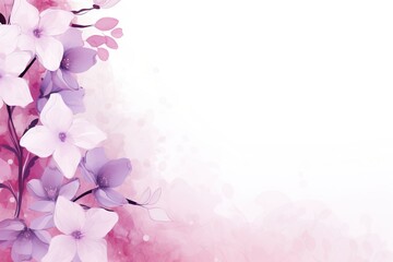 Pink Spring Flowers on a Dreamy Gradient Background
