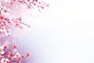 Obraz na płótnie Canvas Elegant Pink Blossoms on a Transparent Overlay Background