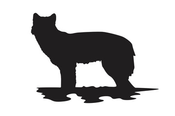 Animal - Pose Of Wolf Silhouette