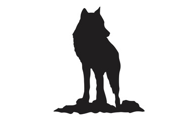 Fototapeta premium Animal - Pose Of Wolf Silhouette