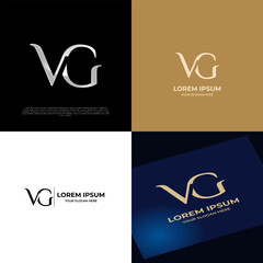 Logo Initial VG Lettering Typography Modern