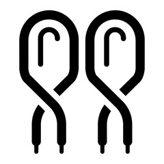 shoes laces Solid icon - obrazy, fototapety, plakaty