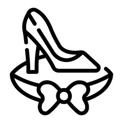 glass shoes Line Icon