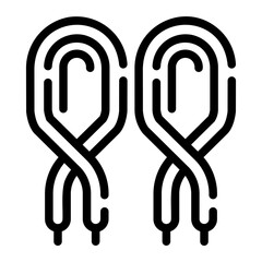 shoes laces Line Icon - obrazy, fototapety, plakaty