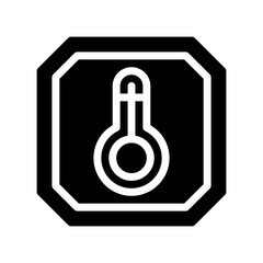 thermometer glyph icon