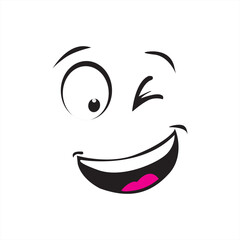 illustration of blinking eye expression