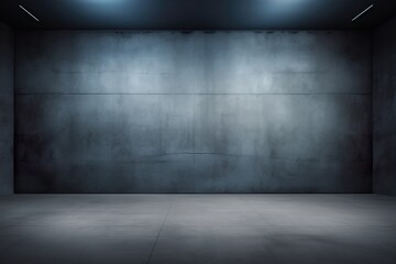 Minimalist Concrete Wall Interior with Dramatic Lighting