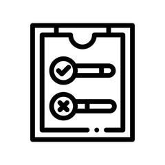 survey results line icon