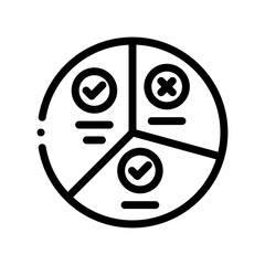 Naklejka premium survey results line icon