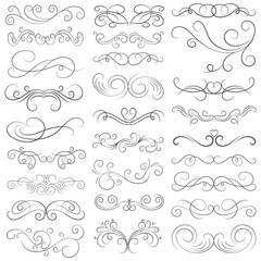 Vector graphic elements for design vector elements. Swirl elements decorative illustration